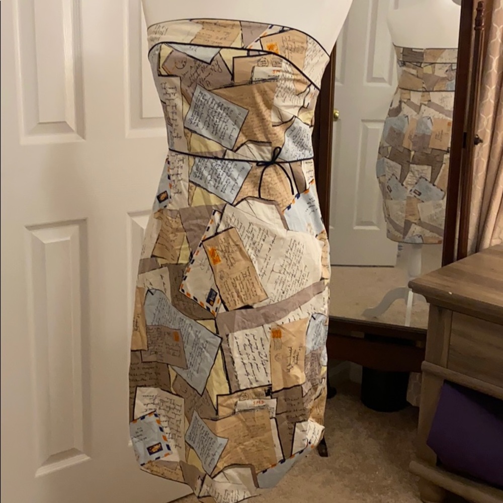Jcrew strapless postcard dress